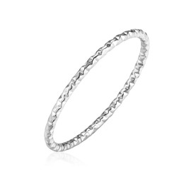 Eastside Damen Ring aus Edelstahl silber Bandring Edelstahlring Stapelring gemustert