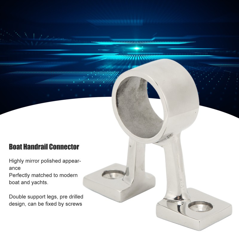 2Pcs Marine Boat Hand Rail Fitting Center Support Bracket Stanchion