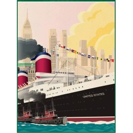 OCEAN LINER SS UNITED STATES  - PRINT