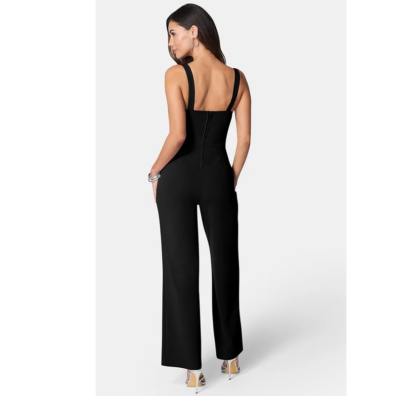 DAAWENXI Women's Casual Tank Top Sleeveless Jumpsuits Dressy Wide Leg