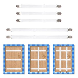 CHACROC Tablecloth Clips for Thick Table Tops, Outdoor Tablecloth Holder, Tablecloth Weight, Bed Sheet Tensioner, Adjustable for Thick Tables, Restaurant, Garden Table & Picnic, White