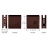 C.R. LAURENCE SGCU10RB CRL Oil Rubbed Bronze Square Style Notch-in-Glass Fixed Panel U-Clamp