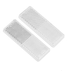 ETUKER Pack of 2 reflectors, rectangular rear reflectors, rear light diffusers reflectors, reflectors for gate posts for caravans, trucks, trailers, boats, motorcycle fences, gate posts