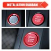 2 PCS Car Button Starter Cover, Ignition Ring Cover Interior