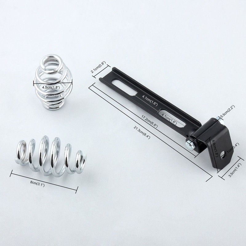 Szmsmy Motorcycle Solo Seat 3" Bracket Spring Mount Kit for