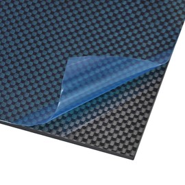 sourcing map Carbon Fibre Plate Replacement 250 mm x 100 mm x 2.5 mm (Smooth Glossy)