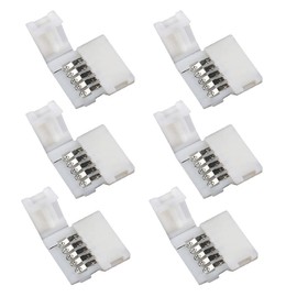 New 5 Wire RGBW Low Voltage Strip Lights Connector Ribbon to Ribbon Snap Connector for 50/50 12mm RGBW LED Strips 6PCS Clips