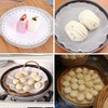 Aeyistry 4 Pieces Round Silicone Reusable Steamer Mat Mesh Sheet