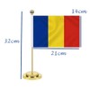 Romania Desk Flag,12 inch Tall Small Romanians Indoor Banner,Tiny Printing