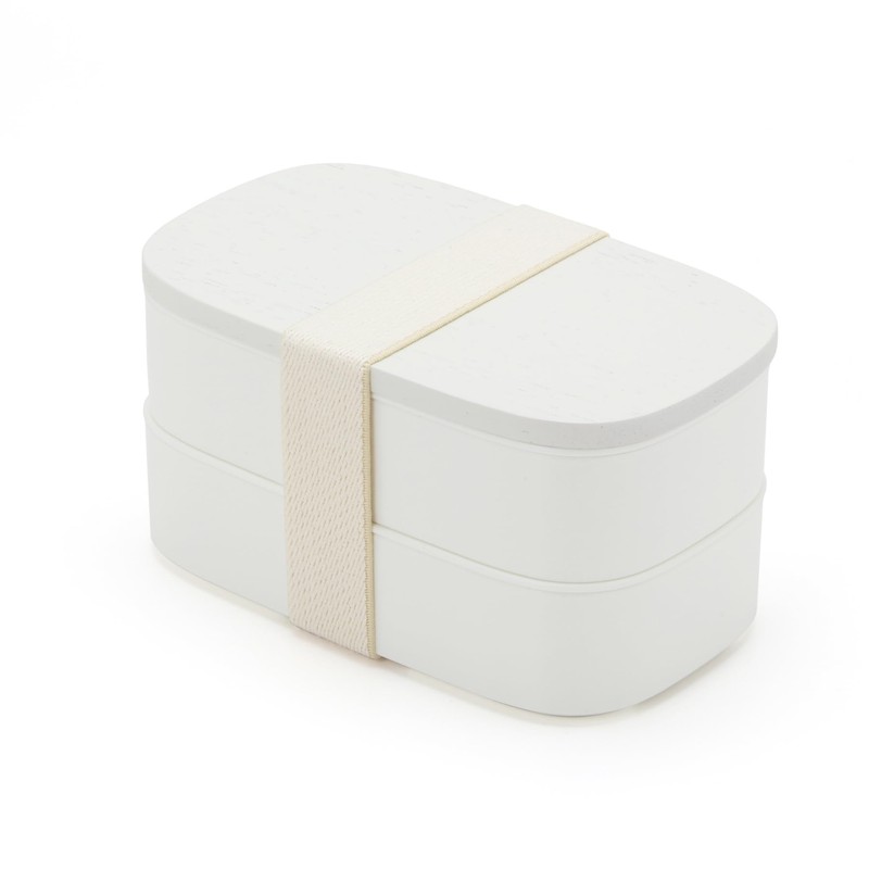 Miyoshi Seisakusho Valeavari 0601-0050 2-Tier Lunch Box, White
