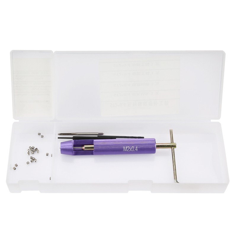 M2*0.4 Screw Threaded Inserts Repair Tool Set Wire Insert Installation
