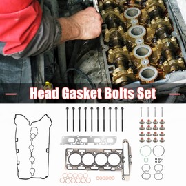 X AUTOHAUX 1 Set Engine Cylinder Head Gasket Set with Head Bolts for Chevy Equinox Impala Malibu for Buick Lacrosse for GMC Terrain Cylinder Full Head Gasket Set