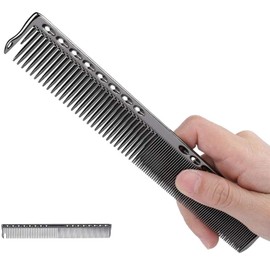 Tairantop Stainless Steel Comb,Fine Tooth Comb,Hair Cutting Comb,Beard Combs for Men,Metal Barber Combs, Professional Stainless Steel Hair Styling Combs Cutting Hair Comb Salon Hairdressing Comb Detangler Comb (Black)