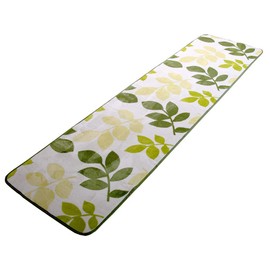 Freely Kitchen Mat, Entrance Mat, Washable, Anti-Slip, Microfiber (Leaf Green, 19.7 x 82.7 inches (50 x 210 cm)