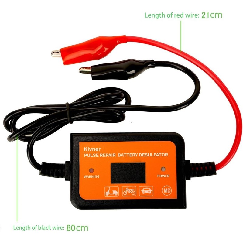400AH Lead-Acid Battery Desulfator Battery Maintainer Auto-Setting for 12V-48V Auto