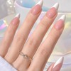 120 Uñas Postizas Francesas Cuadradas, Rosa Nude, 12 Tamaños