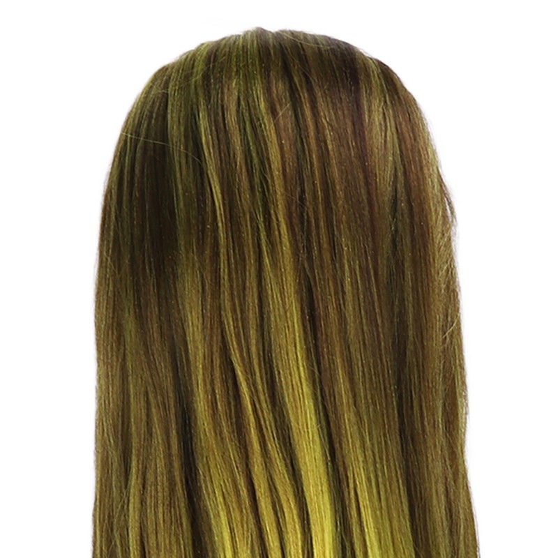Gradient Wig Hair Mannequin Head Hairdressing Styling Training Braiding Doll