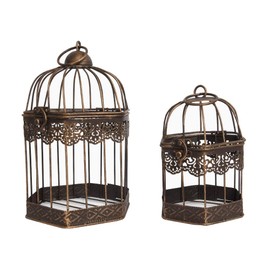 Birdcage, Birdcage, Birdcage, Object, Interior Figurine, Figurine, Mu-ra Trivet Object Series (Antique, S&M Hexagon Set of 2)