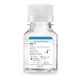 CryoKing Phosphate Buffered Saline 1X, 100ml Lab PBS Buffer 0.1um Filtration, 7.4pH, Sterilize, 1X Concentrate, 100ml/Bottle