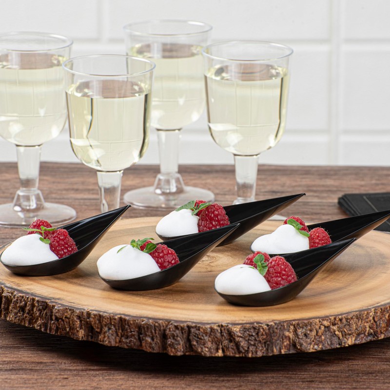 Restaurantware 4 x 2 Inch Teardrop Spoons 100 Appetizer Spoons