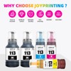 JoyPrinting 113 Pigment Ink Bottle Replacement for Epson 113 Compatible