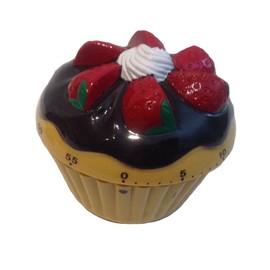 Cupcake Mechanical 60 Minute Timer No Batteries Required 3" Tall Shower Favor