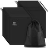 50 Pack Shoe Bags for Travel, 15.7" x 11.8" Black