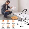 S AFSTAR 2 Step Ladder, Folding Step Stool w/Iron Frame,