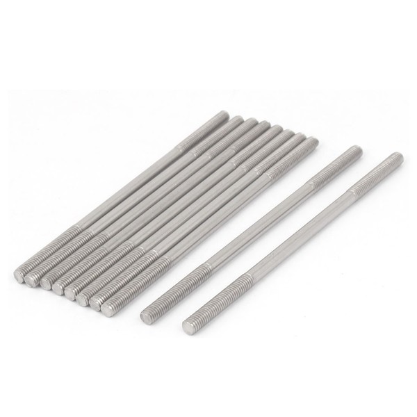 uxcell M5x110mm 304 Stainless Steel Double End Threaded Stud Screw