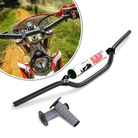 7/8" Motorcycle Handlebars Aluminum Dirt Bike Handlebars with Foam Pad Grips for Pit Bike,Mini Bike,ATV,Honda Grom,KLX110,Ninja 650R CRF70 SSR127 Surron Ridstar Q20 BMX