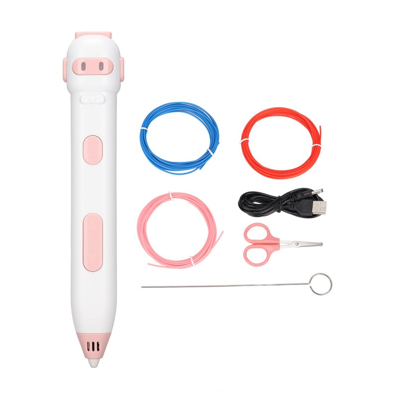 3D Printing Pen Ergonomic Design Low Temperature Safe Intelligent Chargeable