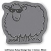 'Cool Sheep' Rubber Stamp - Unmounted Design for Crafting &