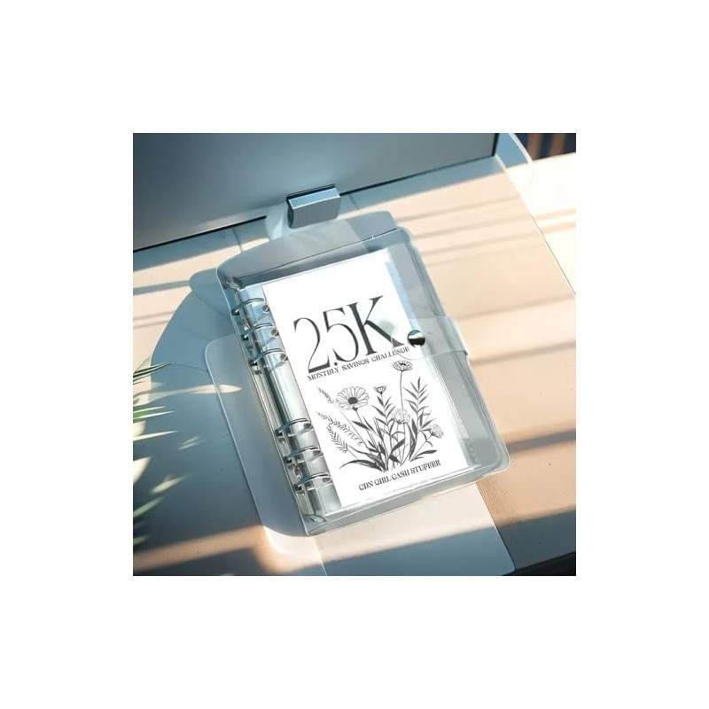 12-Month 200 Envelopes Money Saving Challenge Binder, 10k Dollars Money