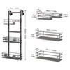 Orimade Over the Door Shower Caddy Adjustable 3 Tier Dark