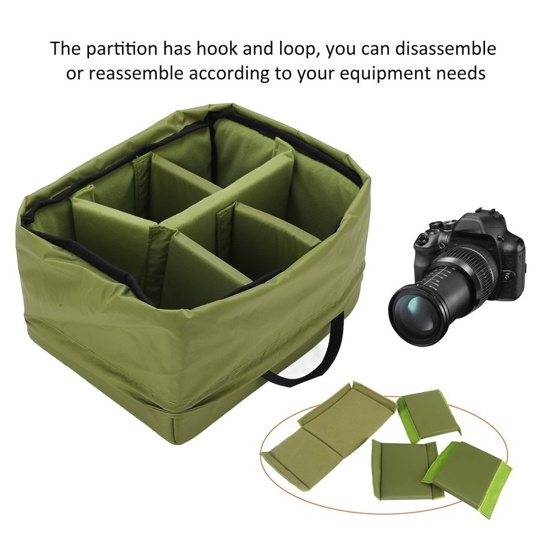 Partition Camera Padded Bag, Waterproof Insert Padded Partition Camera Bag