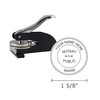 Maine Notary Seal Embosser, Desk Model, 1-5/8" Impression, Black