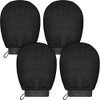 Guantes Exfoliantes Tatuo 4 Piezas Color Negro para Baño y