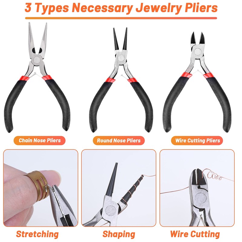 Audab Jewelry Wire Wrapping Jewelry Making Supplies Kit, Ring Sizer