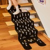 Bathroom Rug Cute Long Cat Shaped Velvet Soft Thick Non