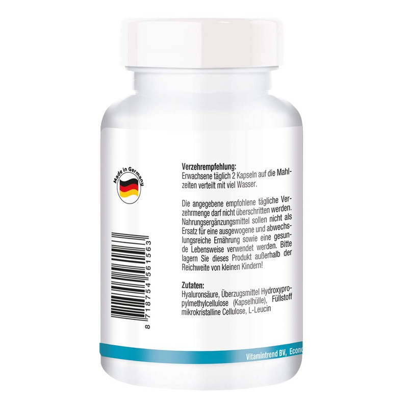Hyaluronic Acid 200 mg – 180 Capsules – Vegan –