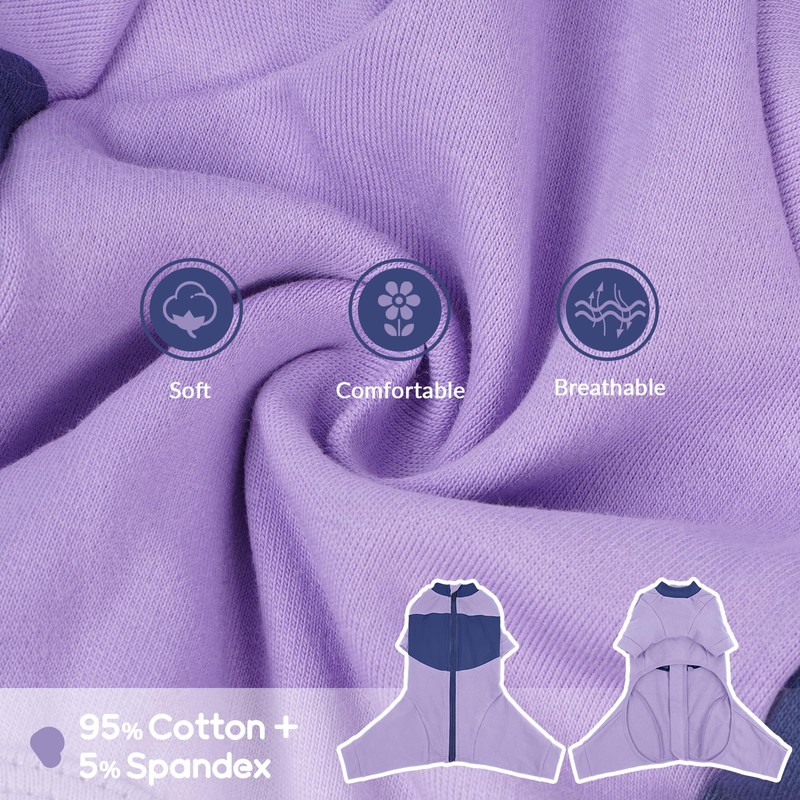 QBLEEV Cat Pajamas Clothes, Soft Cat Recovery Suit Onesie After