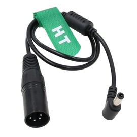 HangTon 12V XLR 4 Pin to DC Barrel 5.5x2.5mm for Blackmagic Video Assist, Atomos Shogun Flame Ninja V Monitor Power Cable 50cm