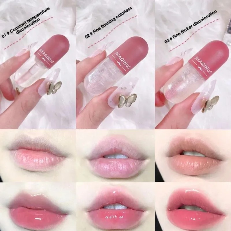 Set De 3 Labiales Glosswater Bálsamo Hidratación Duradera