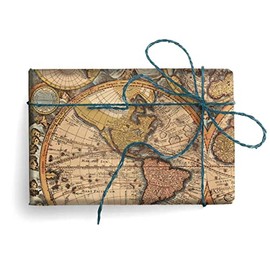Kartos Globi World Maps Italian Wrapping Paper, Folded