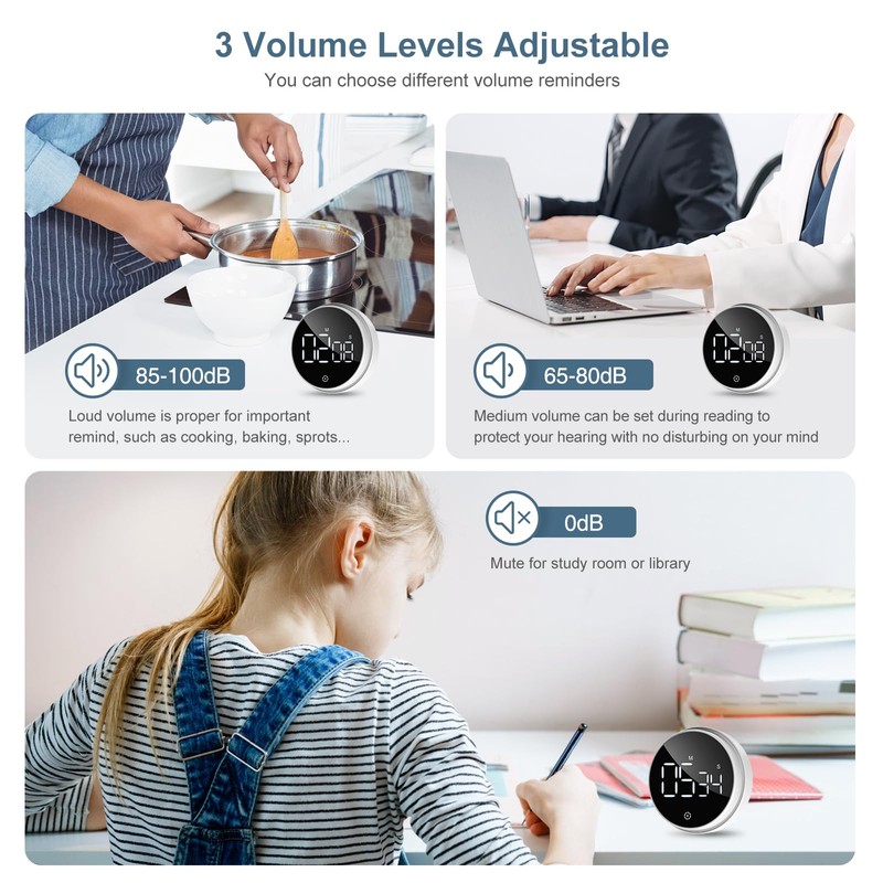 Ankilo Kitchen Timer Digital, Magnetic Kitchen Timer, Egg Timer, Short