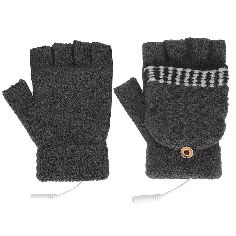 Rechargeable Heated Gloves USB Warm Laptop Glove Full Half Finger