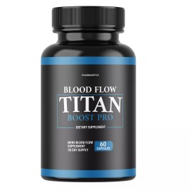 Blood Flow Titan Boost Pro Mens Blood Flow Supplement - 60 Capsules