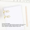 30pcs Gold Binder Clips Flower Shape Pentagonal Heart Shape Electroplating