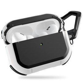 PZOZ Case for AirPods Pro 2nd Generation,PC and TPU Protective Case (Front LED Visible) Earbuds Accessories,AirPods Pro 2 Case(White)