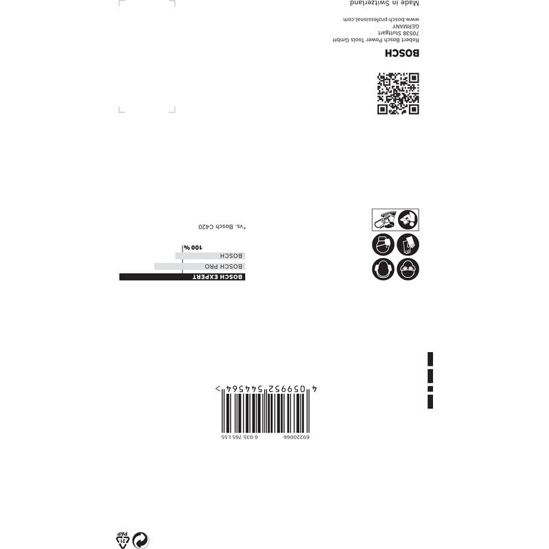 Bosch Professional Expert C470 Sandpaper with 7 Holes (for Hardwood,